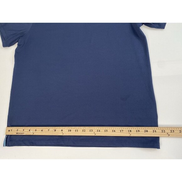 Rhone Delta Pique Short Sleeve Polo Men’s L True Navy Golf Stretch Performance - Picture 13 of 16